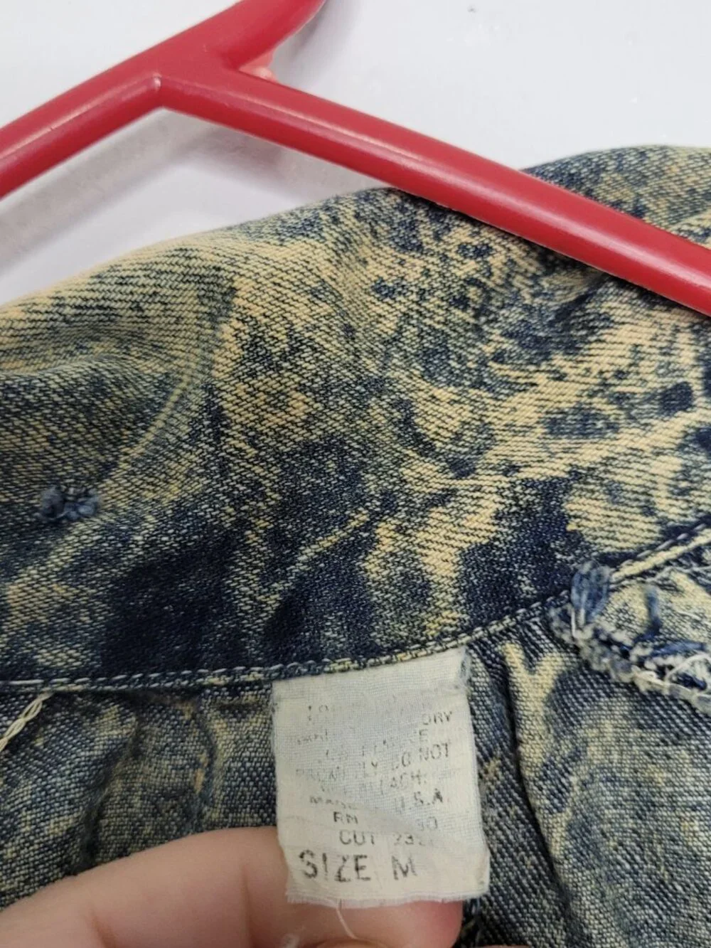 Rockets vintage acid wash grunge denim trench duster indie unique jacket medium